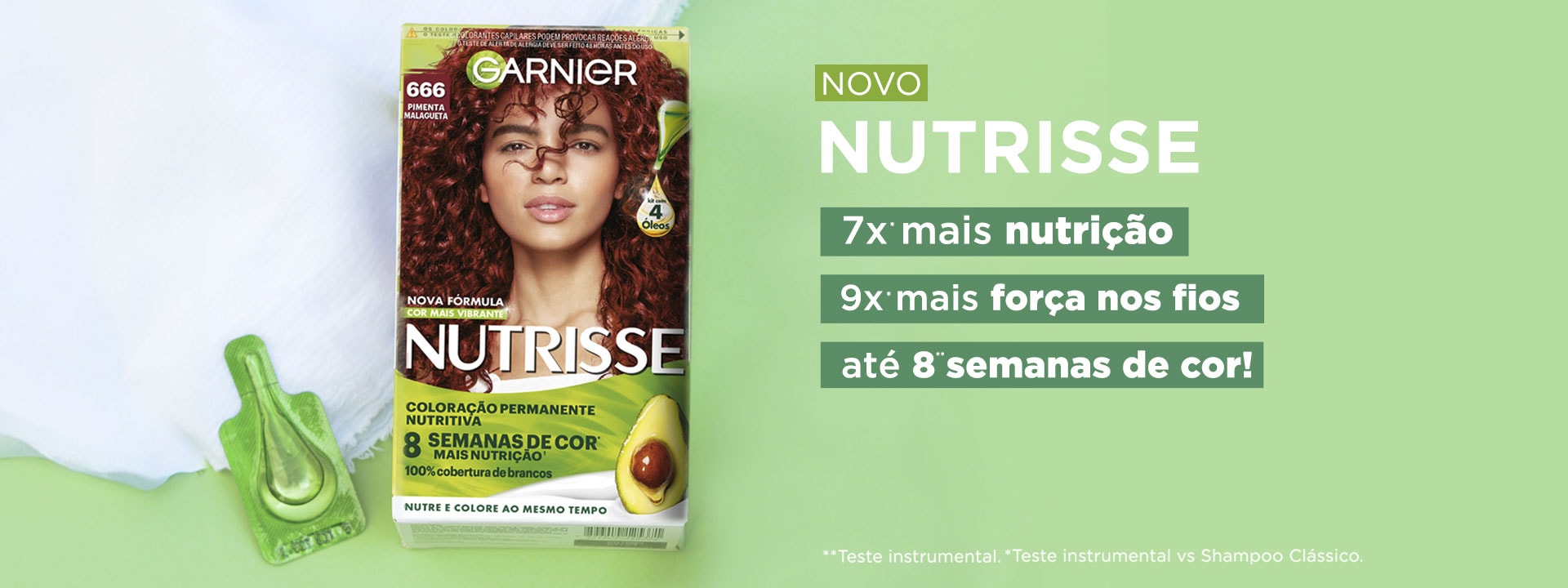 Novo Nutrisse: 7x mais hidratação, 9x mais força nos fios e até 8 semanas de cor!