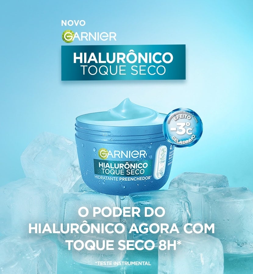 Hidratante Facial Hialurônico Toque Seco. O poder do Hialurônico agora com toque seco 8h.