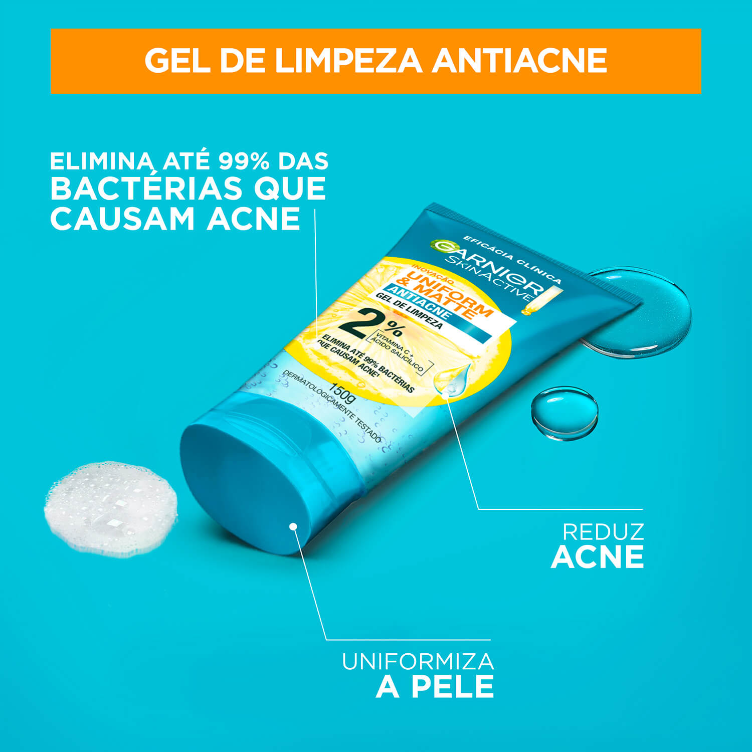 Imagem Gel de Limpeza Antiacne | Benefícios |Garnier