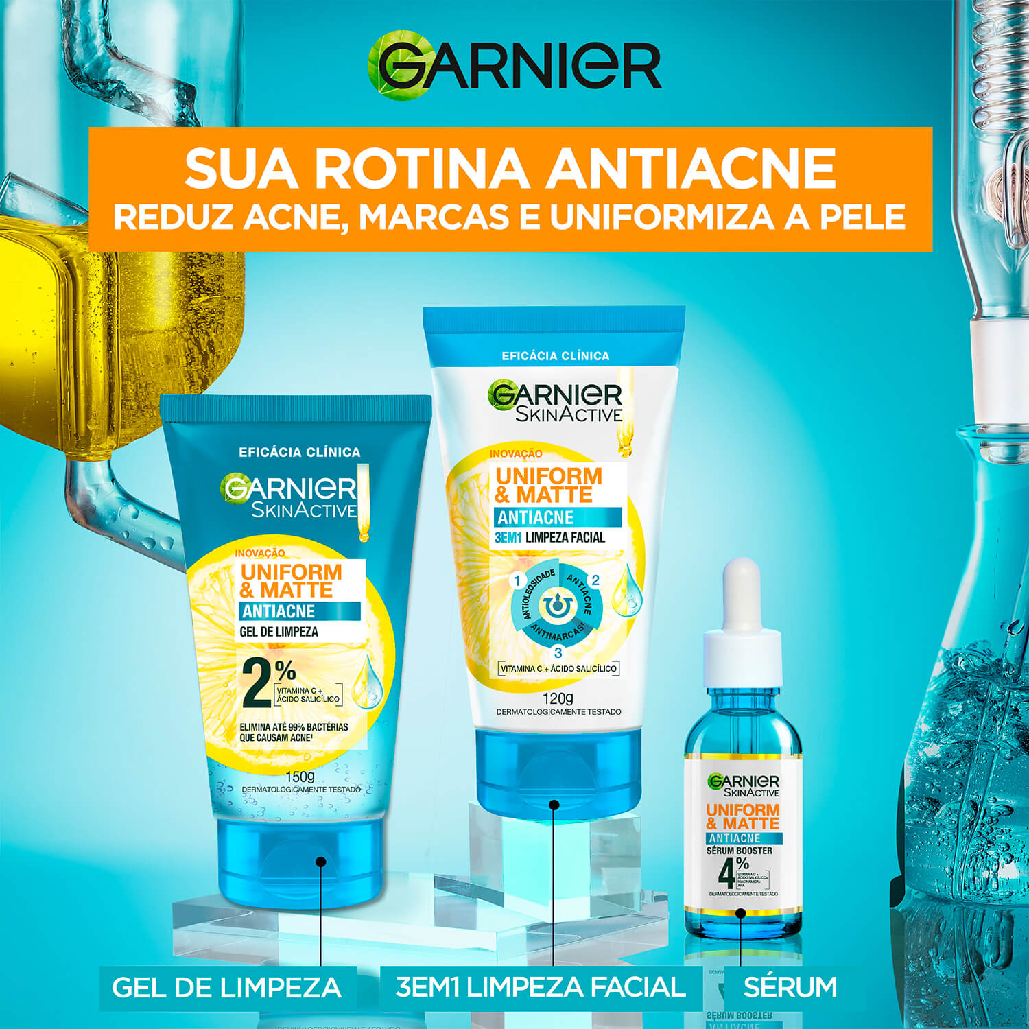 Imagem Gel de Limpeza Antiacne | Rotina Antiacne |Garnier