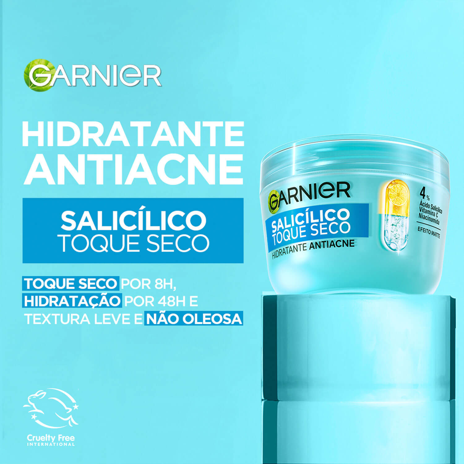 Imagem Hidratante Facial Toque Seco Antiacne | Benefícios | Garnier