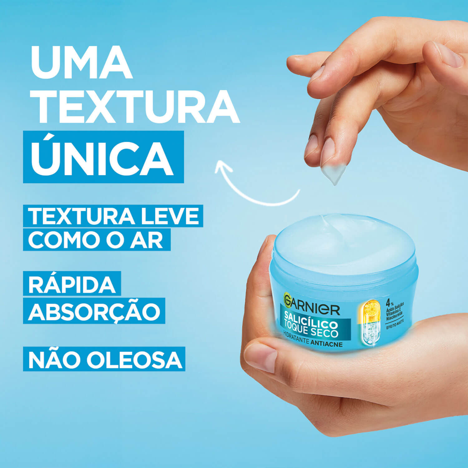 Imagem Hidratante Facial Toque Seco Antiacne | Textura | Garnier