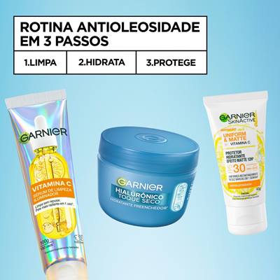 Rotina antioleosidade em três passos.