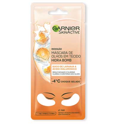Máscara de Olhos Ácido Hialurônico + Laranja Garnier Skin - 6g